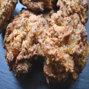 Ginger Rock Buns on a black board.